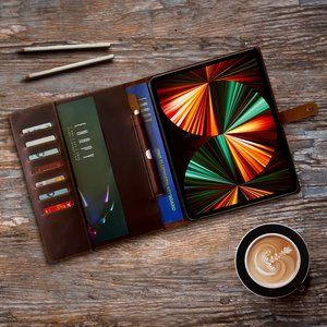 ENAPY iPad Pro 11" Leather Case - 4th, 3rd, 2nd & 1st Gen - With Pencil Holder